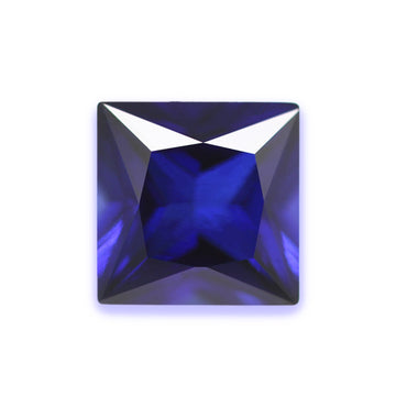 Princess Cut Synthetic Blue Sapphire Loose Gemstones